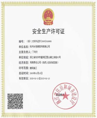 安全生(shēng)産許可(kě)證